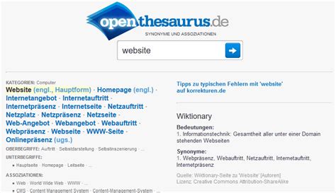 openthesaurus|Synonyme .